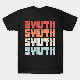 Retro 70s SYNTH Text T-Shirt